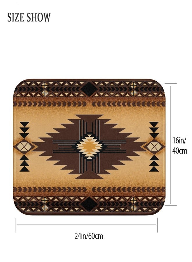 Britimes Bath Mat for Bathroom, Western Bathroom Rugs No Silp, South Western Decorative Washable Cover Floor Rug Carpets Floor Mat 16x24 Inches for Kitchen Bedroom - Image 4