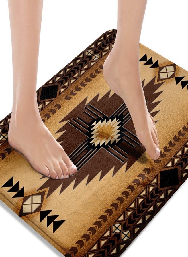 Britimes Bath Mat for Bathroom, Western Bathroom Rugs No Silp, South Western Decorative Washable Cover Floor Rug Carpets Floor Mat 16x24 Inches for Kitchen Bedroom - Image 1