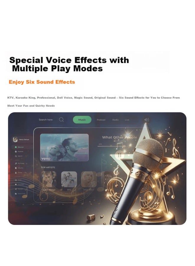 Soaiy Mk29 Wireless Bluetooth Car Microphone Ktv Fm Transmitter Car Karaoke Singing Microphone For Quanmin K Ge - Image 4