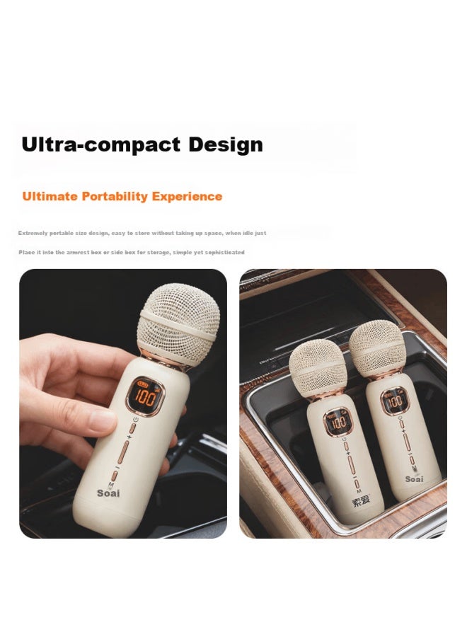 Soaiy Mk29 Wireless Bluetooth Car Microphone Ktv Fm Transmitter Car Karaoke Singing Microphone For Quanmin K Ge - Image 3