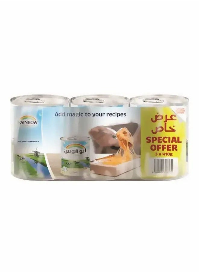 Rainbow Original Evaporated Milk, Pack Of 3, 410g 