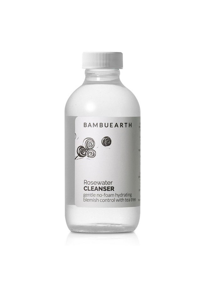 BambuEarth - Rosewater Face Cleanser (4 Oz) - Helps Hydrate, Balance, And Soothe - Non-Foaming, Vegan, Alcohol-Free Cleanser With Organic Rosewater To Support Skin'S Barrier - Image 1