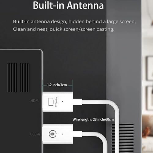 MICROWARE Wireless HDMI Transmitter and Receiver, 1080P@60Hz Wireless HDMI Extender 50M Range, Plug&Play, Mirror/Extend, Video Audio Projection for Desktop, PC, TV Box, PS4/5 to TV/Projector/Monitor - Image 4