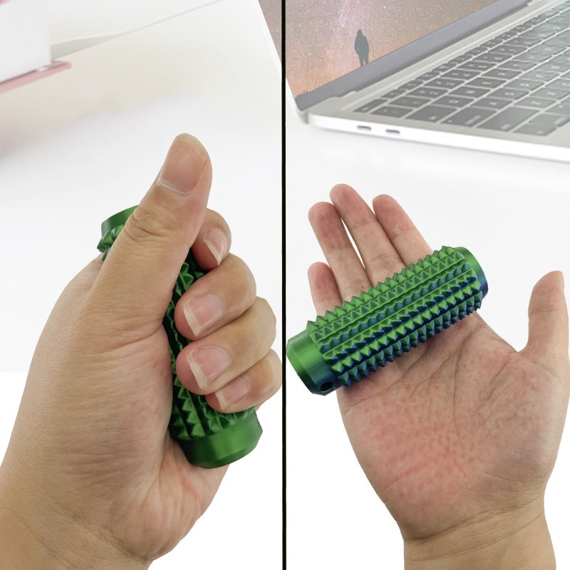 Deiviko Little Ouchies Fidget, Portable Stim Tool, Pocket Mini Fidget Toy, Pain Stim Fidget, 3D Printed Venting Key Pendant, Spiky Grippie Stim Keychain for Anxiety Relief Easter Gifts for Kids - Image 2