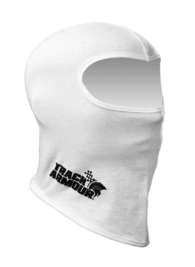 TRACK ARMOUR] Racing Head Sock Balaclava for Auto and Motorcycle Racing White Color TAHS-WT - Image 1