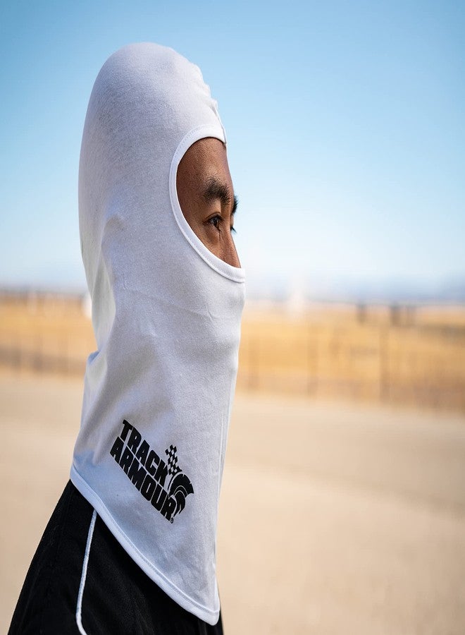 TRACK ARMOUR] Racing Head Sock Balaclava for Auto and Motorcycle Racing White Color TAHS-WT - Image 5