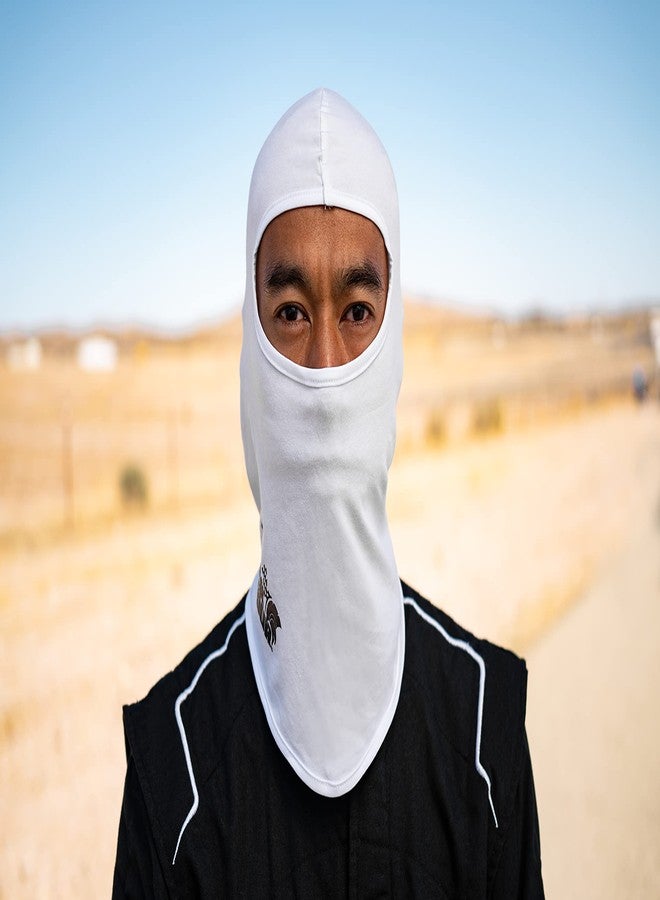 TRACK ARMOUR] Racing Head Sock Balaclava for Auto and Motorcycle Racing White Color TAHS-WT - Image 4