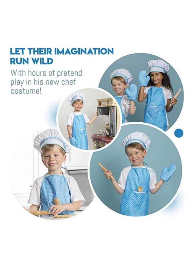 11-Piece Chef Role Play Set – Kids Dress-Up Chef Costume with Pretend Kitchen Accessories, Cooking Role Play Toy Set - Image 4