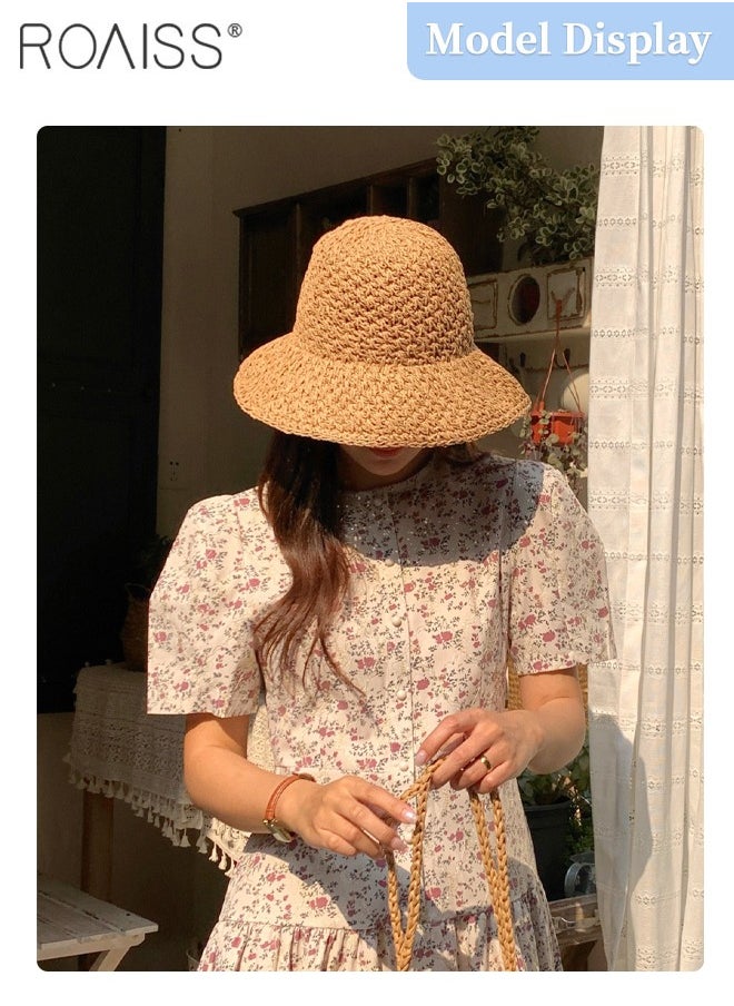 Women's Lace Strap Straw Hat, Foldable Breathable Wide Brim Sun Hat with Bow Decoration for Summer Beach Seaside Vacation Fashion Accessories - pzsku/Z55FB786A128A1D3252A9Z/45/_/1720776019/a655ae65-1680-471d-b662-1298cce0d90c