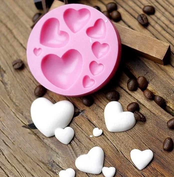 SHOAIB Heart Shape Fondant Mould for Cake Decoration Multiple Size Heart Shape Chocolate Mold Cake Decorating Silicone Mould - Image 3
