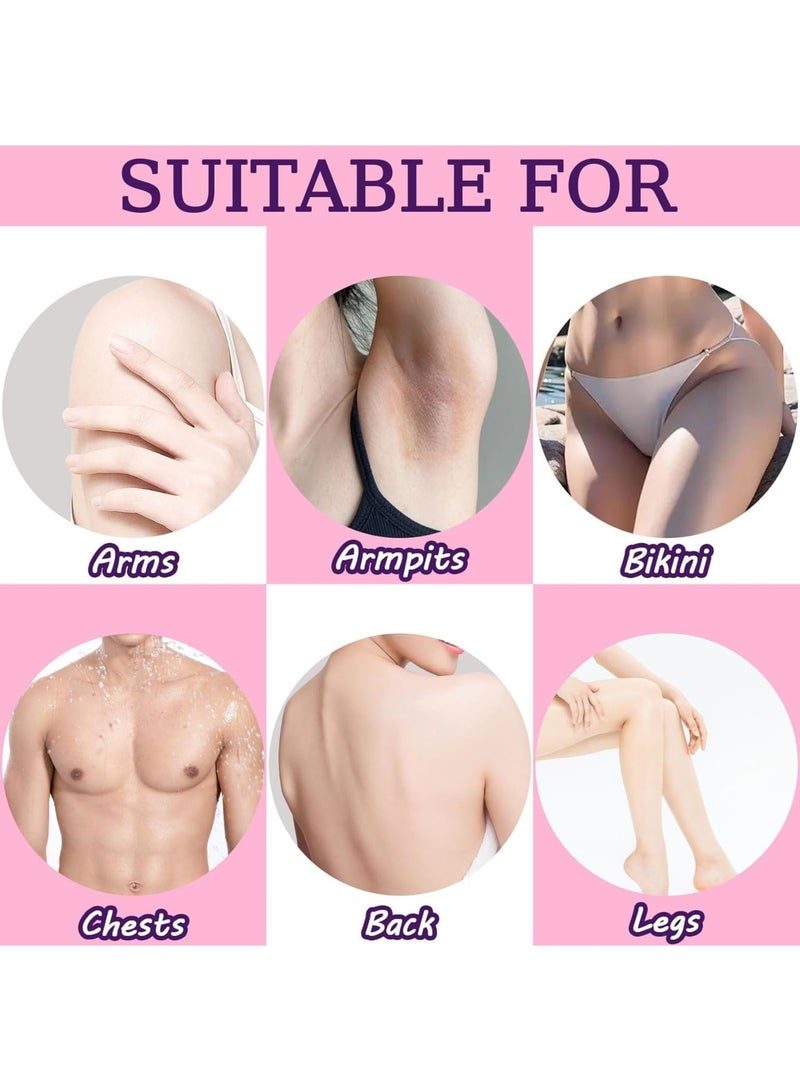 SOLARAE كريم إزالة الشعر للنساء، 2 قطعة إزالة شعر سريعة وغير مؤلمة، تركيبة لطيفة لإزالة الشعر لجميع أنواع البشرة، كريم إزالة شعر خالي من العيوب للإبطين، المناطق الحساسة، البيكيني والمناطق الخاصة - Image 4
