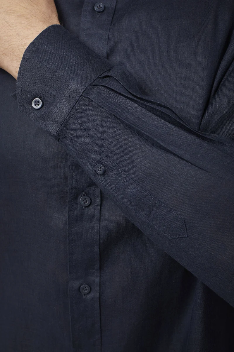 Doppelganger  Men's casual shirt classic collar 100% - DK Blue for Men | Best Price UAE
