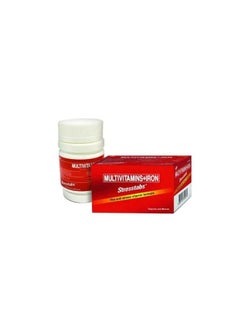 gsk Stresstabs Multivitamins + Iron Tablets, Anti-Stress Vitamin Formula Enriched with Essential Vitamins and Minerals, 30 Tablets.  - Image 1