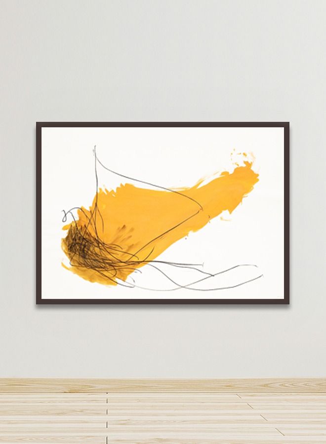 Marktna Canvas Wall Art For Wall Decoration, Abstract Design, With A Hollow Brown Frame, Size (120x80),One Piece - Image 1