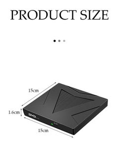 DUNISO External DVD drive, USB 3.0 computer drive, Type C CD burner, dual ports, no need to drive, silent, with anti slip pad,compatible with Mac, Windows XP/10/8/7, 15*15*1.6cm, black  - Image 2