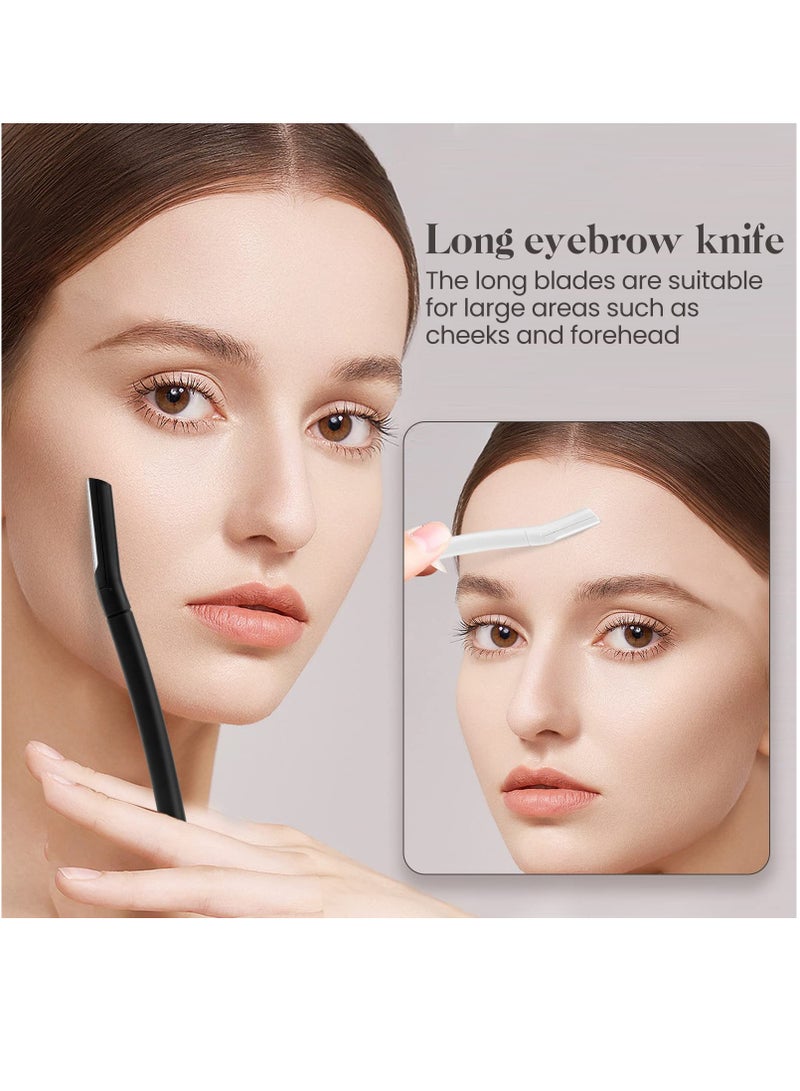 KASTWAVE Dermaplane Facial Razors for Women Face, Dermaplaning Tool (8 Count), Eyebrow Razor, Peach Fuzz and Eyebrow Hair Removal, Face Shavers to Exfoliate and Refresh the Skin - Image 3