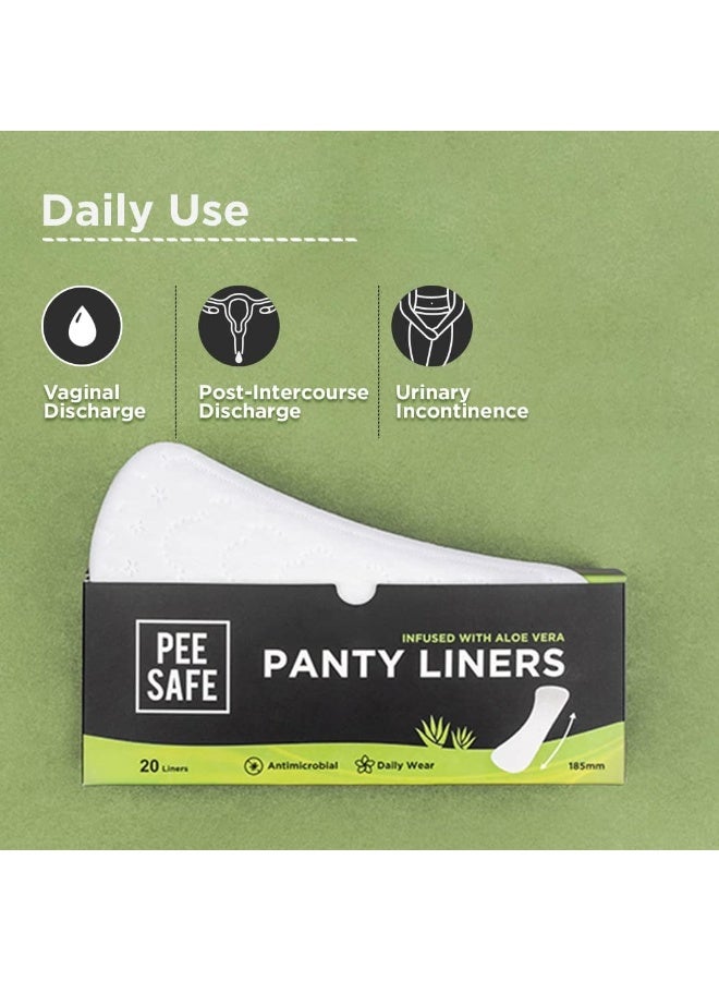 PEESAFE Aloe Vera Panty Liners For Extra Comfort Set Of 1, 25 Liners  - Image 3