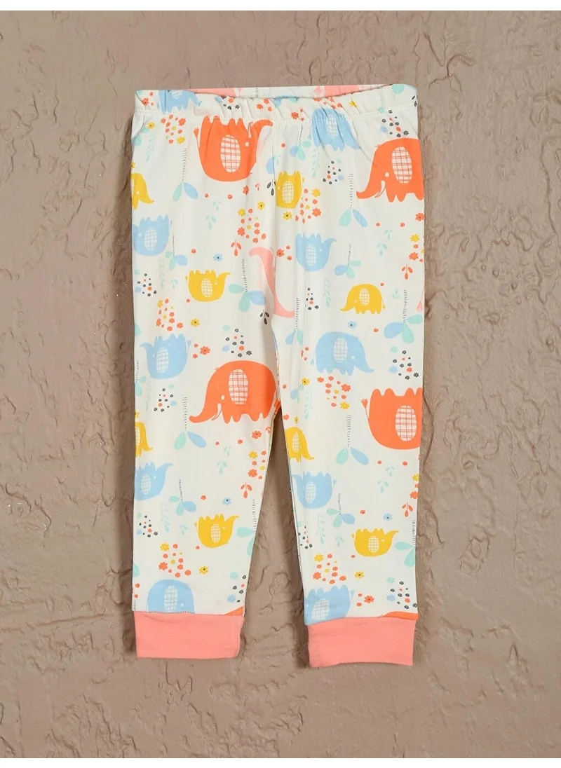 Luggi Baby Basic Patterned 2-Pack Baby Girl Bottoms Without Booties 3 Months-3 Years