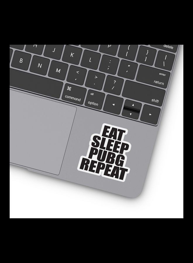 RKN Eat Sleep Repeat Pubg Vinyl Stickers For Laptop 3inch - Image 1