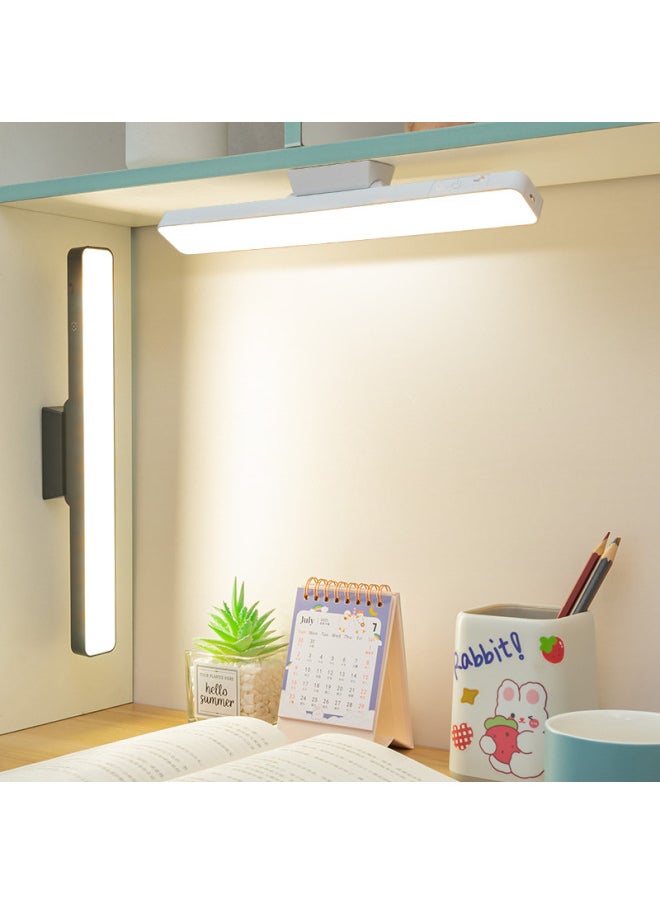 Generic - Eye Protection Student Desk Lamp Dormitory Bedroom Bedside Cool Shot Lamp Learning And Reading Special Rechargeable Dual-purpose Hanging Light Supplementing Lamp-Color:Snow Fox White Foundation Charging And Inserting Dual Touch (990 Million) Three Color Temperature Dimming Color - Image 1