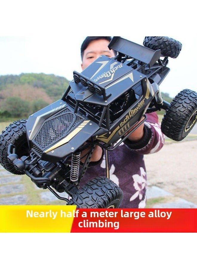 Drift Remote Control Car Large Off-road Vehicle Four-wheel Drive Climbing Big Bike High Speed Racing Boy Charging Toy Car Now-Colour:Large Size 28cm Climbing Car Black 15km/h-Proportion:Comes With A Set Of Rechargeable Batteries + Screwdriver + Charging Cable  - Image 3