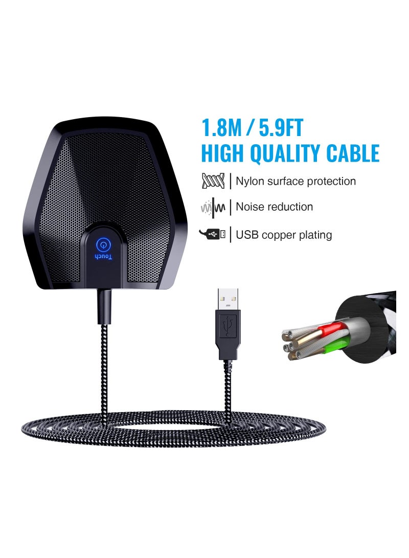 KASTWAVE Conference USB Microphone, Omnidirectional Condenser PC Mic Enhanced Voice Pickup, for Video Conference, Recording, Skype, Online Class, Court Reporter, Plug & Play, Compatible with Mac Windows - Image 4