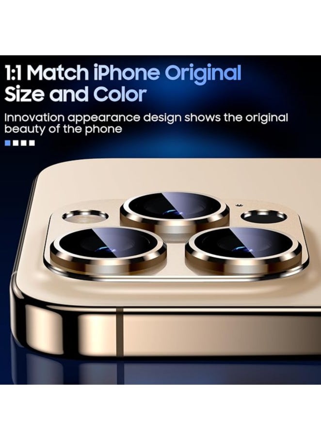 Generic Camera Lens Protector for iPhone 16 Pro/iPhone 16 Pro Max  [Drop Protection] [Full Coverage] [3D Metal] [Case Friendly] Tempered Glass Camera Cover —Bronze  - Image 5