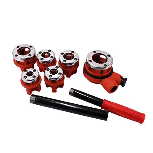 HFS(R Ratchet Pipe Threader Kit - Ratcheting Pipe Threading Tool Set with 6 Dies - Image 4