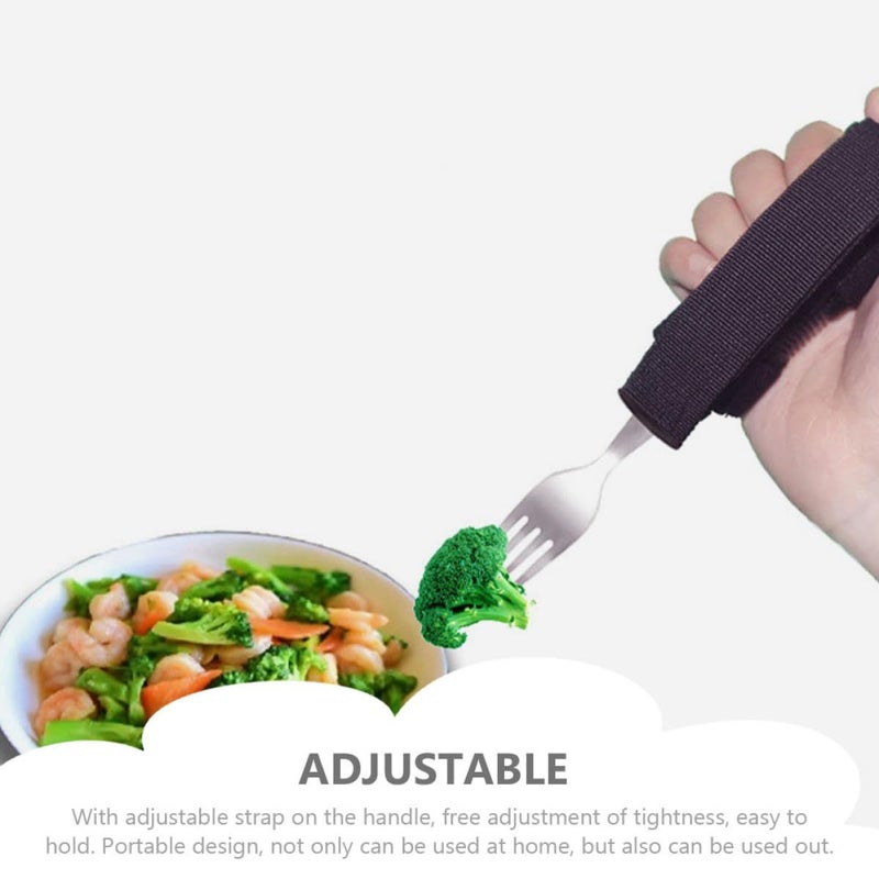 Anti Shake Fork with Wide Non Slip Handle Stainless Steel Eating Aid for Hand Tremors Elderly Disabled Adults - Image 4