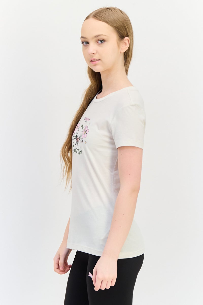 PUMA Women Sportswear Fit Short Sleeve Outdoor T-shirt, Cream - Image 2