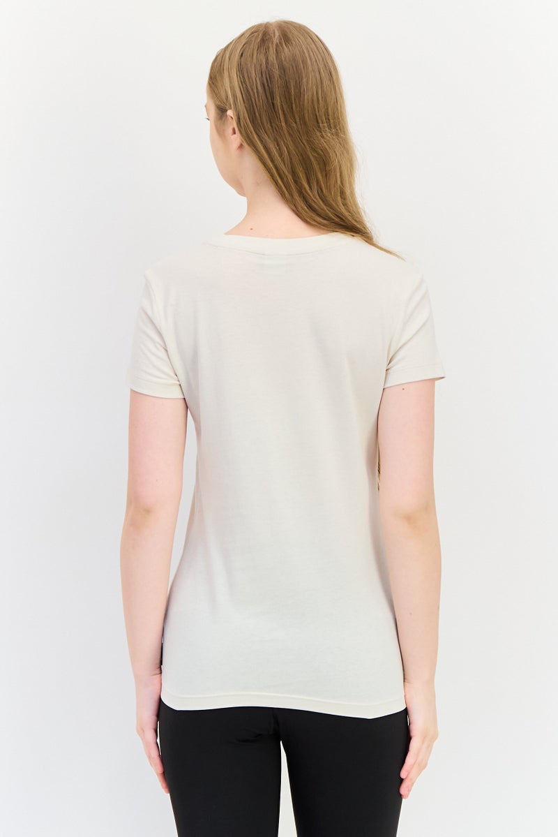 PUMA Women Sportswear Fit Short Sleeve Outdoor T-shirt, Cream - Image 4