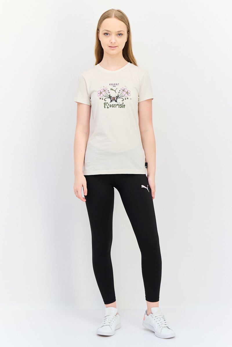 PUMA Women Sportswear Fit Short Sleeve Outdoor T-shirt, Cream - Image 3