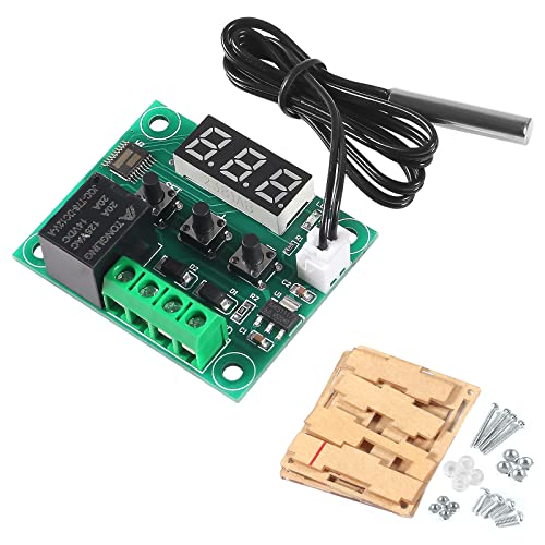 AEDIKO W1209 DC 12V Digital Temperature Controller Board Blue Digital Display Thermostat -50-110°C Electronic Temperature Temp Control Module Switch with Waterproof Case (1-Pack) - Image 4