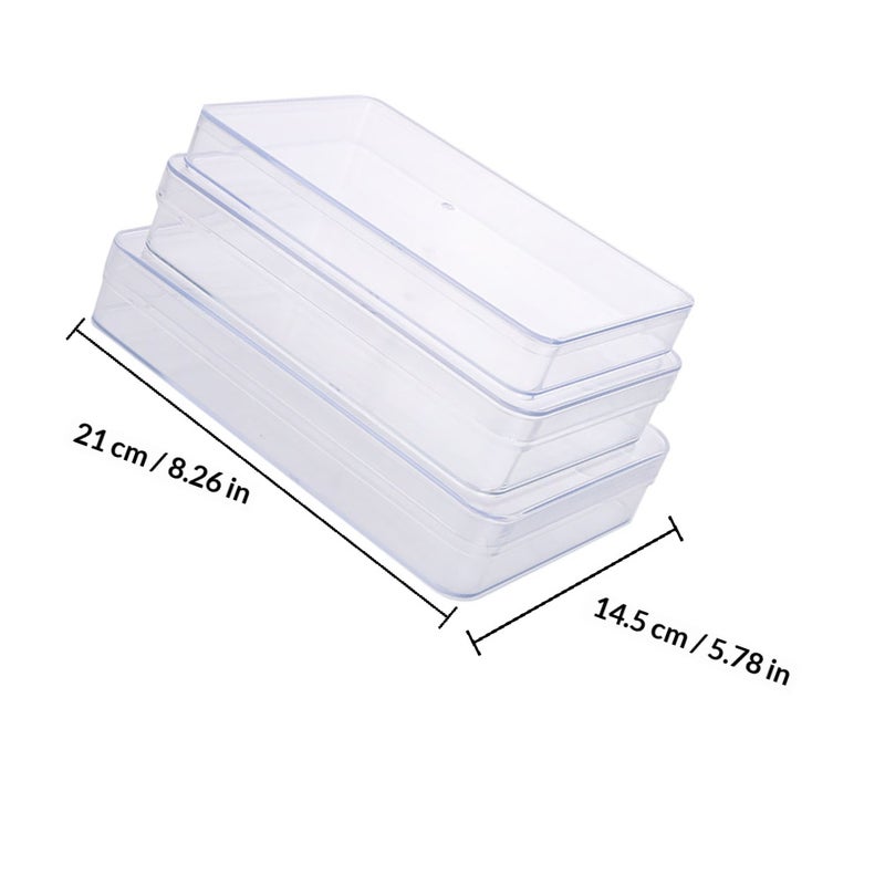 3pcs Storage Box Makeup Storage Box Cupcake Case (Transparent) - Image 2