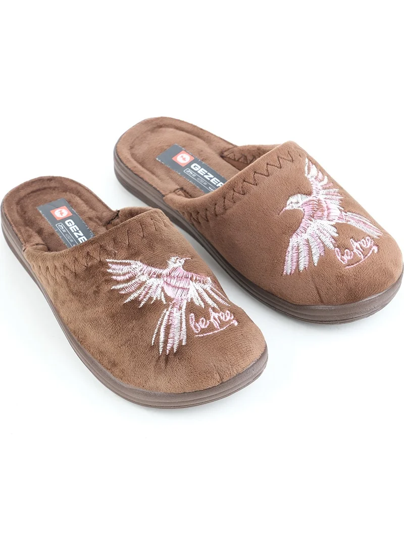 Gezer Winter Women's Embroidered Home Slippers
