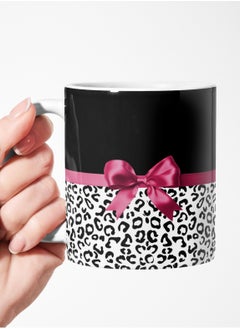Lovely bow printed mug ceramic tea coffee mug with handle 11Oz