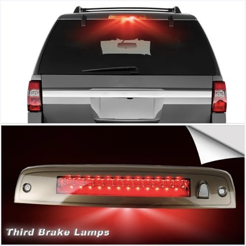 KEEGTBOX High Mount Stop Light LED Third Brake Light Assemblies Compatible with Ford Expedition 2003-2016 /Lincoln Navigator 2003-2016 Rear LED Brake Lamp (Smoke Lens) - Image 2