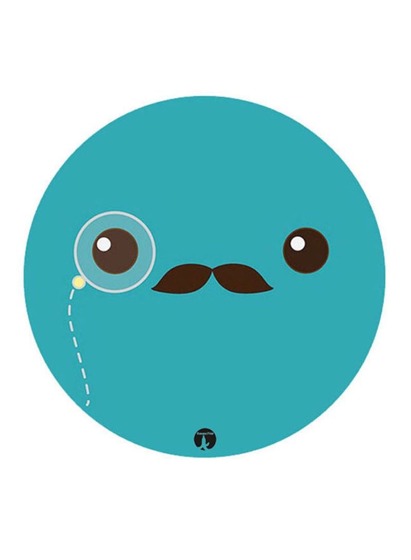 RKN Face Printed Mouse Pad  Blue