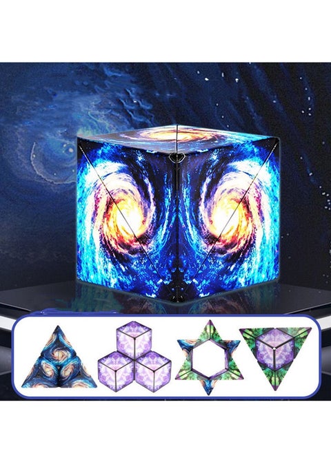 Magic Cube Magnetic Puzzle Cube ,3D Geometric Puzzle  Rubik's Cube Gift for Kids  Magnetic Rubik's Cube  Brain Toys for Kids and Adults ,70+ Shapes Changeable Cube ()