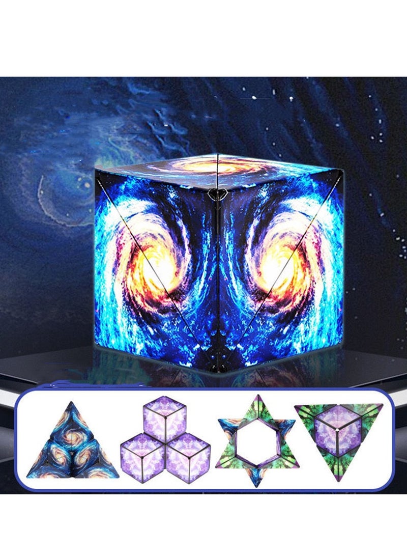 General - Magic Cube Magnetic Puzzle Cube ,3D Geometric Puzzle  Rubik's Cube Gift for Kids  Magnetic Rubik's Cube  Brain Toys for Kids and Adults ,70+ Shapes Changeable Cube () - Image 1
