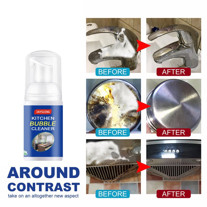 Jaysuing Kitchen Cleaning Foam Agent Kitchen Stove Kitchenware Cleaning Oil Stain Rust Remover Cleaner - Image 2