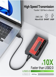 KASTWAVE 2.5" SSD Hard Drive Enclosure SATA to USB3.0 Adapter, External HDD Enclosure Support 7mm 9.5mm SSD HDD with UASP Max 6TB Compatible with Laptop WD Seagate  - Image 4