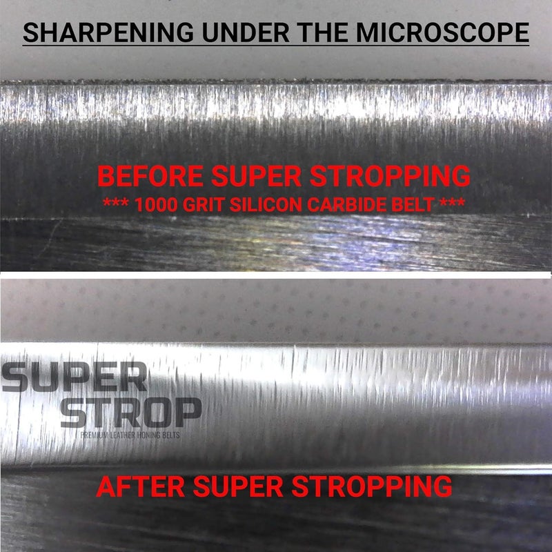 Pro Sharpening Supply 1X30 Knife Sharpening Belt Kit with Super Strop Leather Honing Belt & 15 Pack of Premium Quality Silicon Carbide Sharpening Sanding Belts 600, 800, 1000 Grit. - Image 2