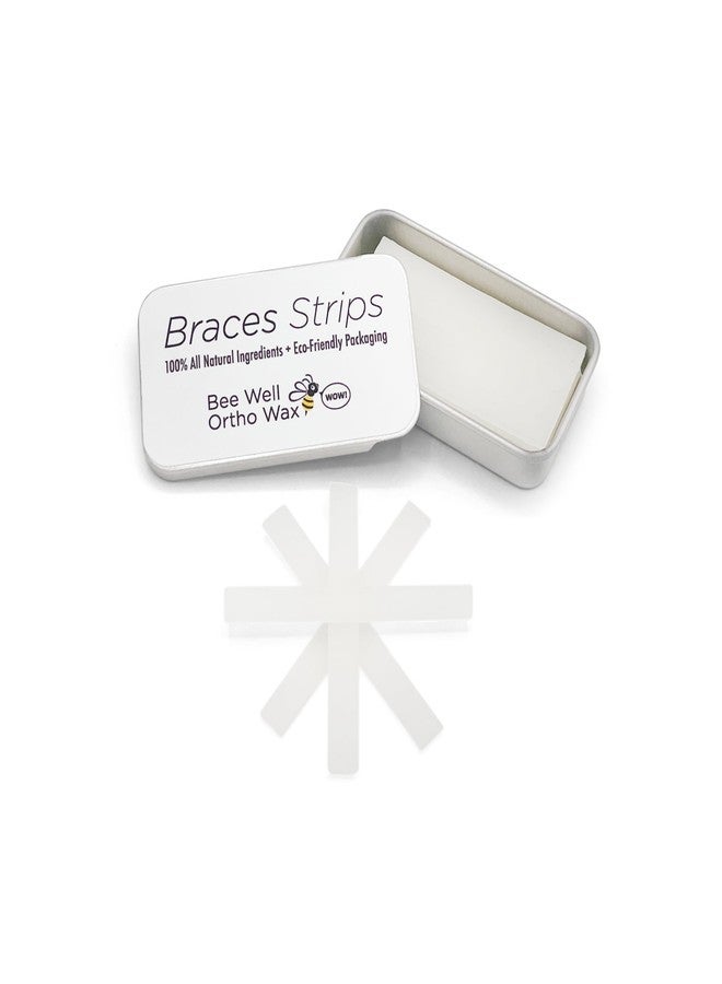 Bee Well Orthodontic Wax for Braces Strips | 100% All Natural Beeswax Braces Wax | Protects & Relieves Irritation from Brackets & Wires | 1 Recyclable Tin with 24 Strips | Braces Kit Essential - Image 4