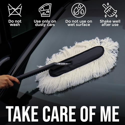 CAR101 Zip Zap Car Duster - Pack of 2 | Ceramic Wax Infused | Scratch-Free Cleaning | Easy Grip Handle | Premium Car Cleaning Tool | Effortless Dust Removal for Car & Bike - Image 4
