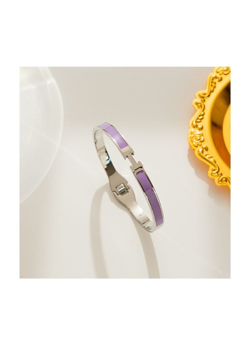 Roman English Letters Titanium Steel Bracelet 