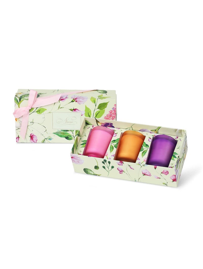 Niana Spring Summer Candle Trio Hyacinth Orange Flower Sweet Pea Scented Soy Candles
