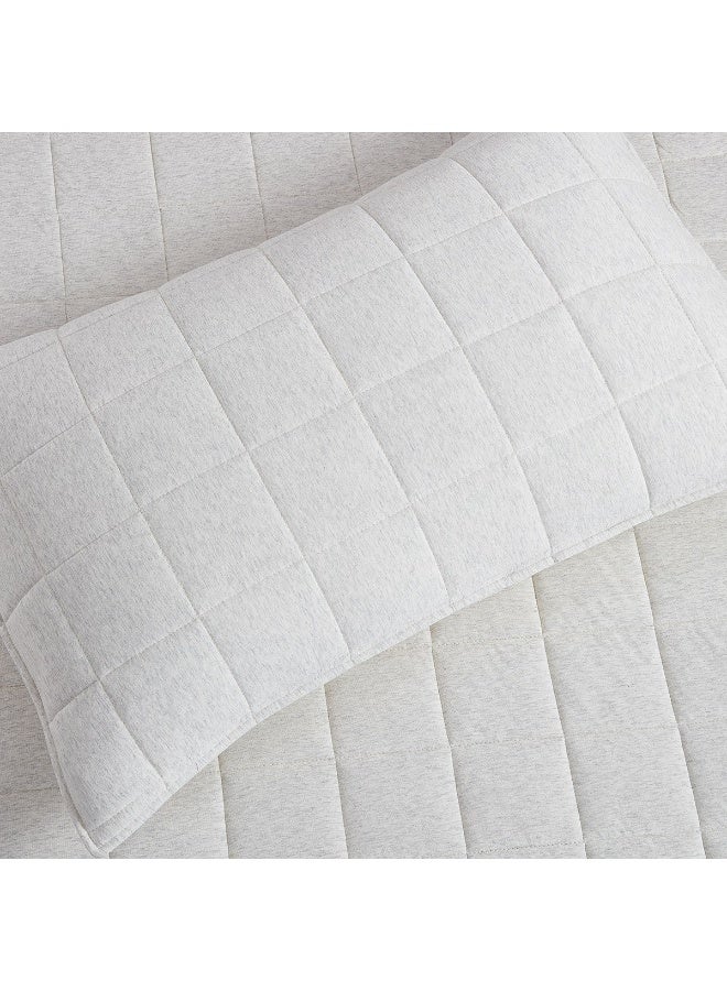 Home Box Knitnook Cotton Jersey 2-Piece Twin Summer Quilt Comforter Set 150 x 220 cm - Image 4