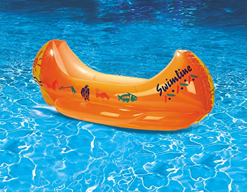 SWIMLINE Inflatable Swimming Pool Float RideOn Mattress Lounger Raft Fun Poolside Relaxation for Crew Canoe Orange 46 - Image 3
