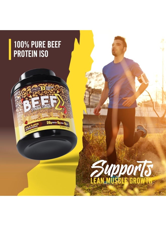 Beef Protein Isolate – Cola Flavor, 4 Lb | Hydrolyzed Beef Protein Powder With Complete Amino Acid Profile & High Protein Content
